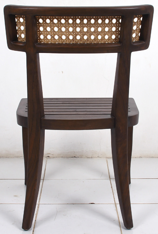 classic outdoor cane and wood chair