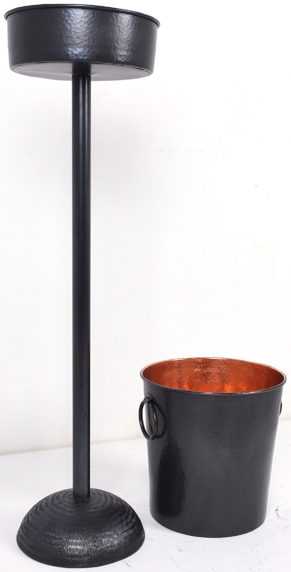 copper wine bucket with stand