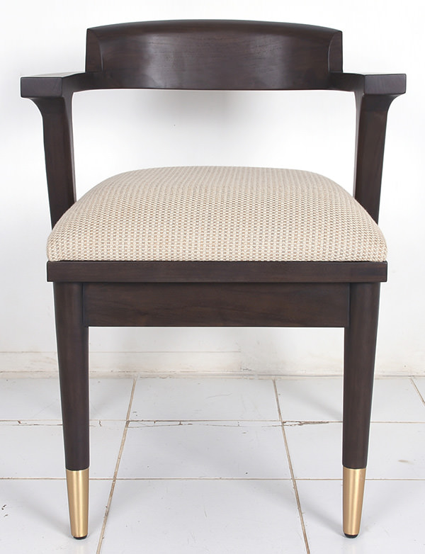 dining chair with brass socks