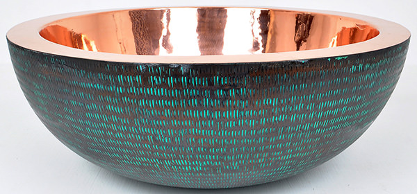 green copper basin