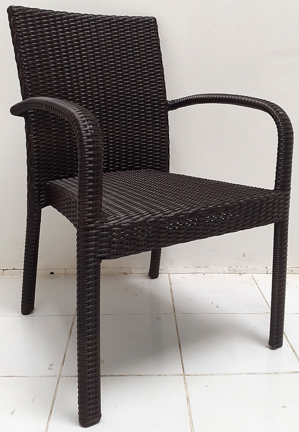 synthetic rattan armchair