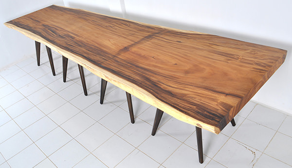 suar wood dining table with danish legs