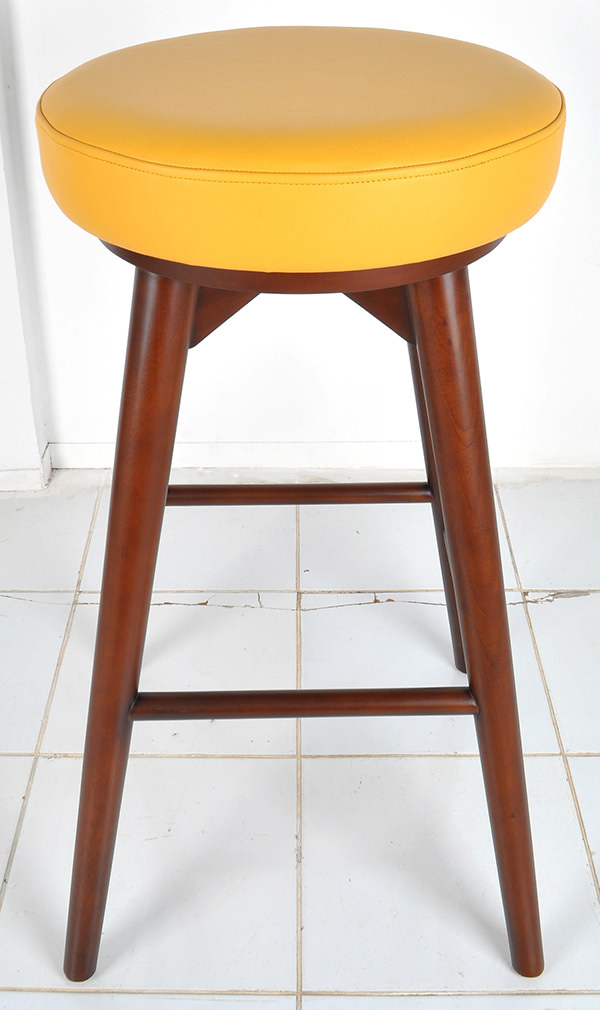 mahogany and leather indoor bar stool