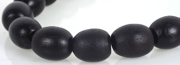 teak smooth dark wooden beads