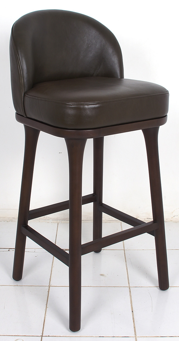 wood and leather restaurant bar chair