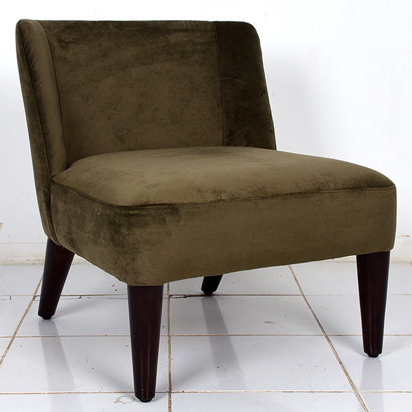 dining lounge chair with mahogany legs