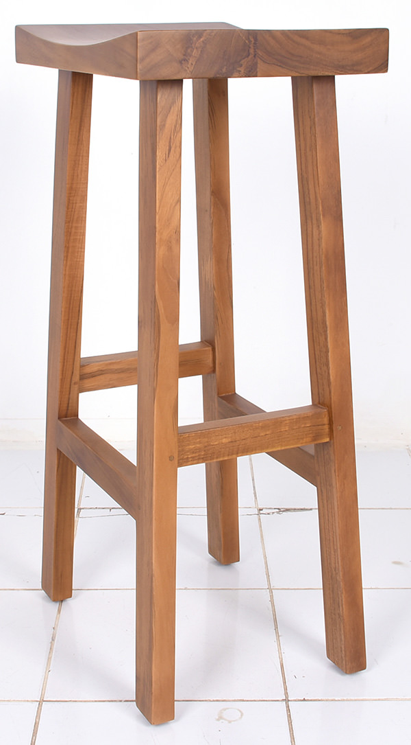 Nordic wooden bar stool with minimalist design