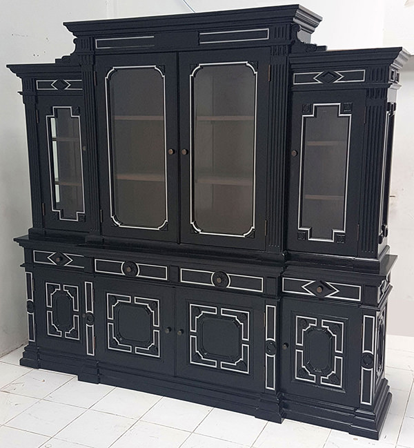 black wooden wardrobe