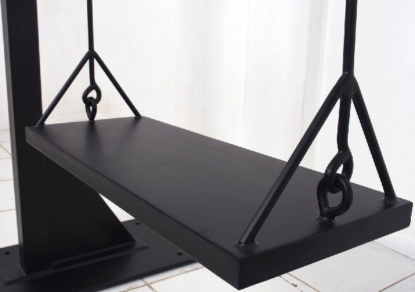 black stainless swing