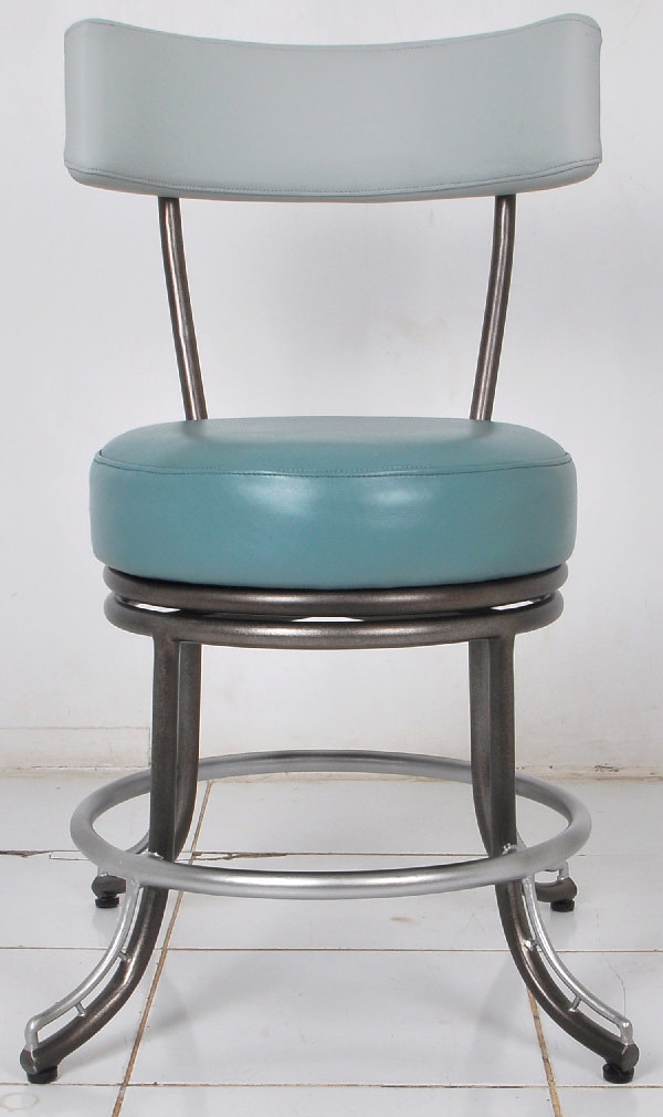 iron and leather bar chair