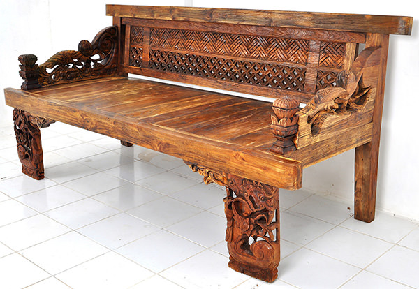 Indonesian ethnic day bench