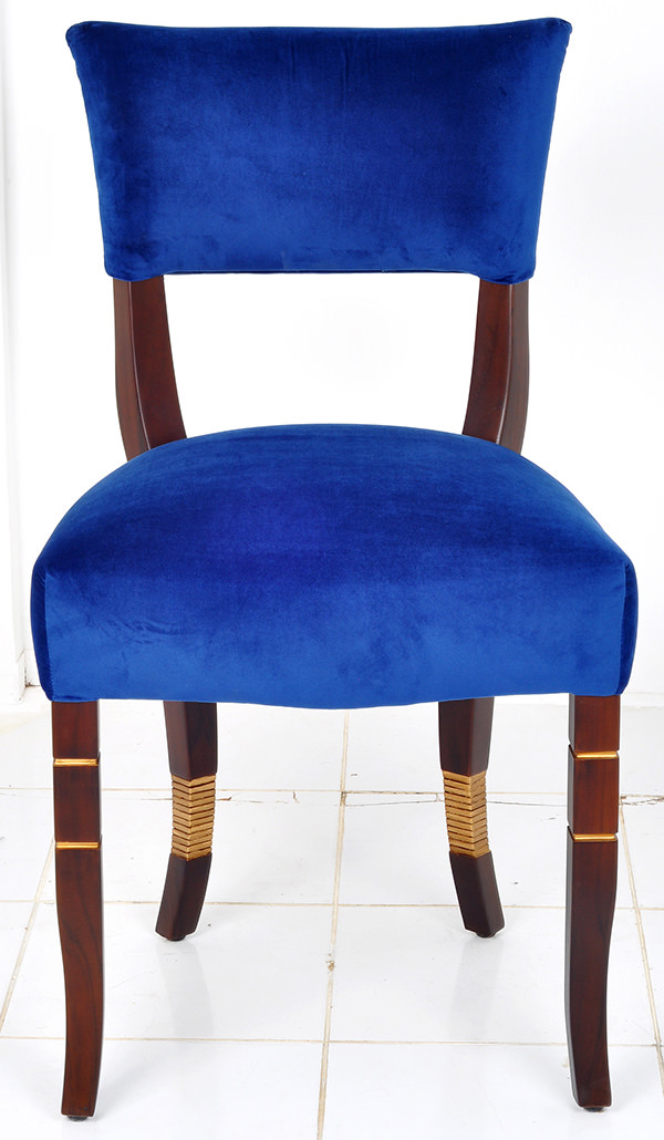 blue dining chair