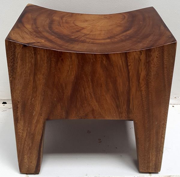 curved square suar wooden stool