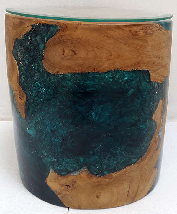 resin and wood