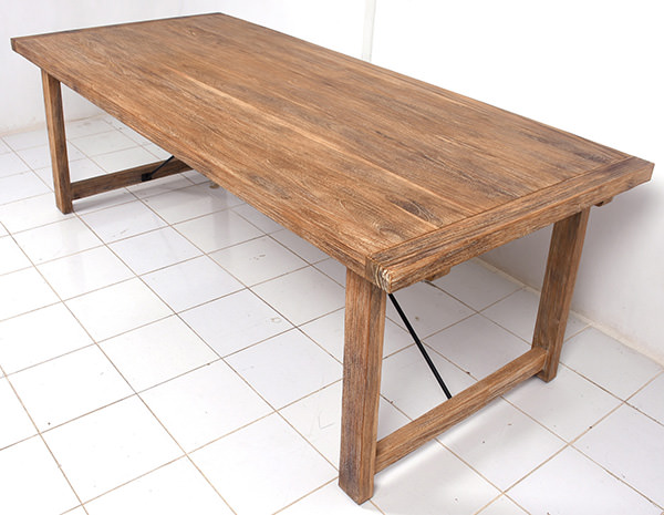 solid teak dining table