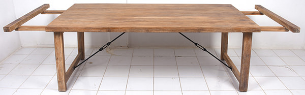 extendable rustic dining table