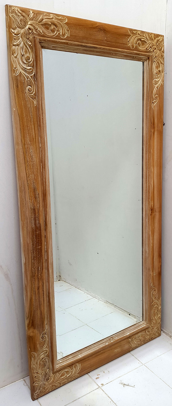 wall teak mirror