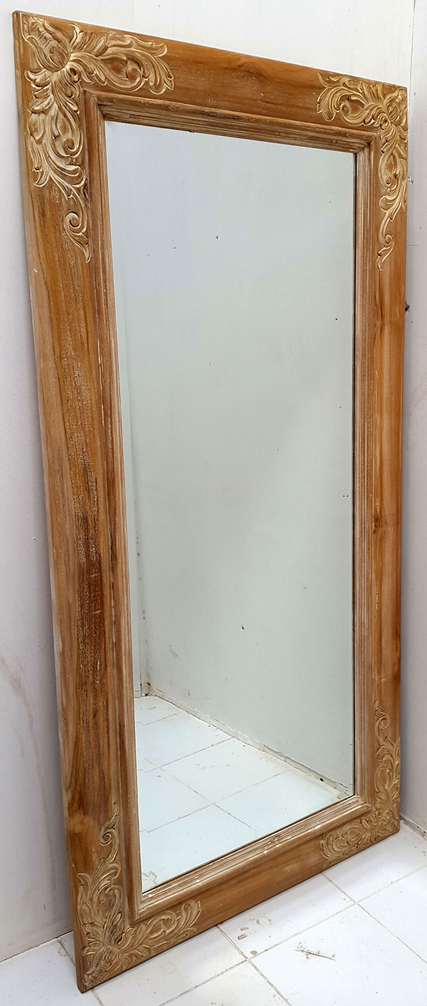 wall teak mirror