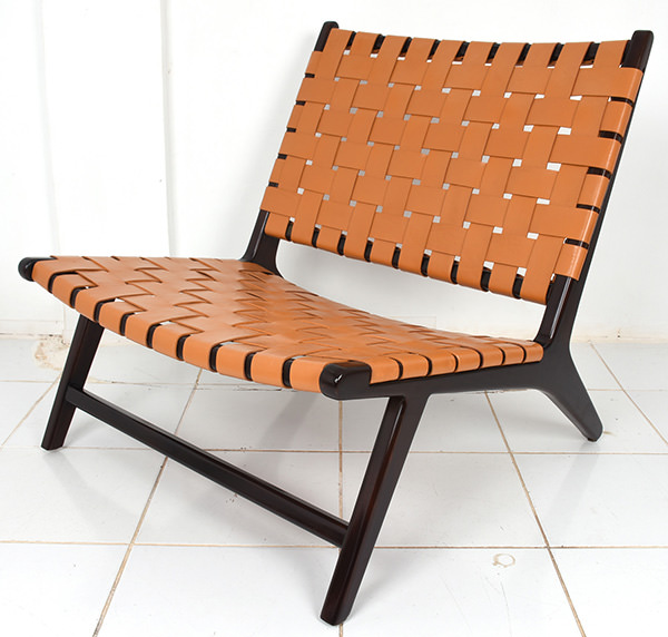Danish teak and leather chair