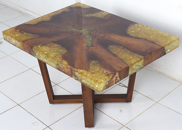 wood and resin table furniture