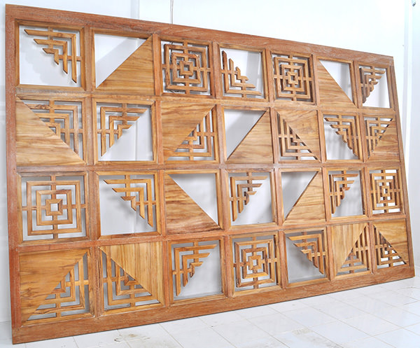 teak wood separation screen