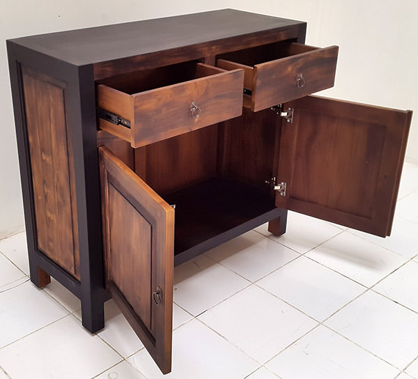 dark brown teak buffet