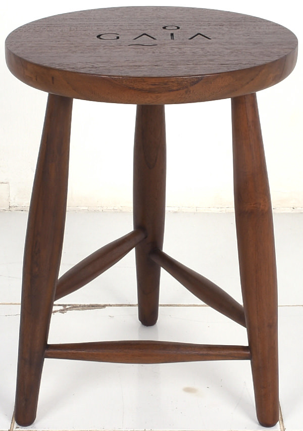 wooden bag stool