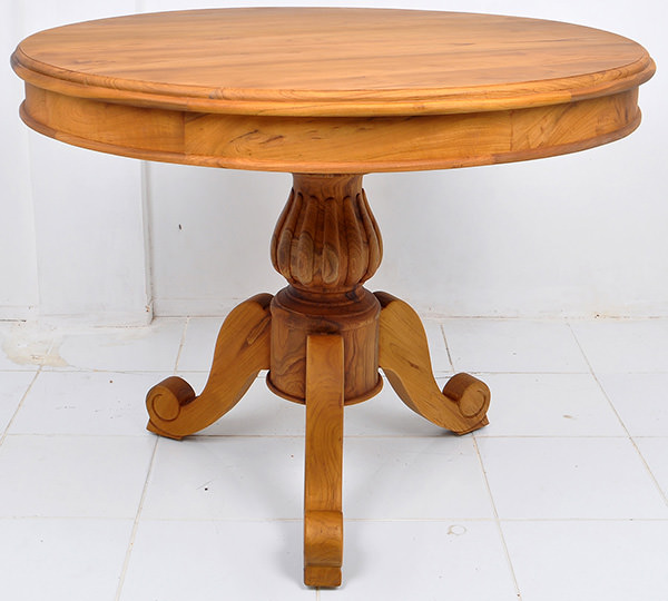 teak round table