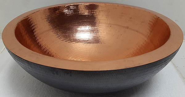 hammered copper sink