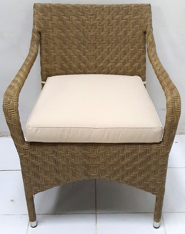 synthetic rattan armchair