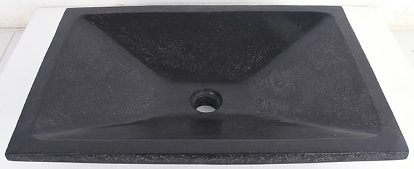 rectangular black terrazzo wash basin
