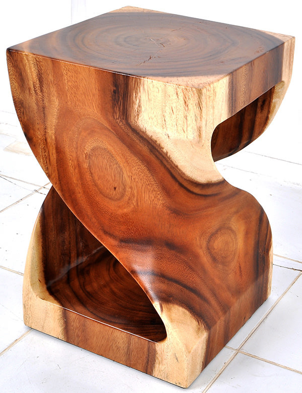 solid wooden stool