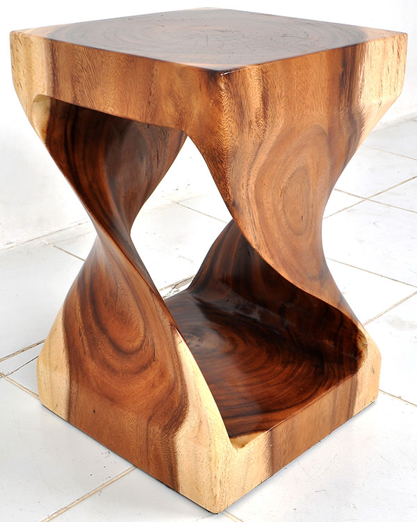 solid wooden stool bloc
