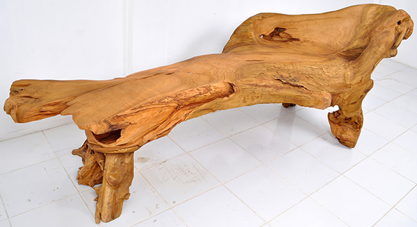 teak root furniture with natural color