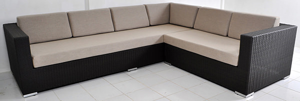 Garden synthetic rattan sofa