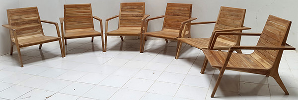 hardwood armchairs