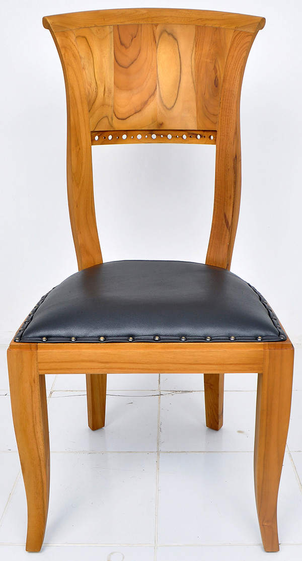 teak and leather chair
