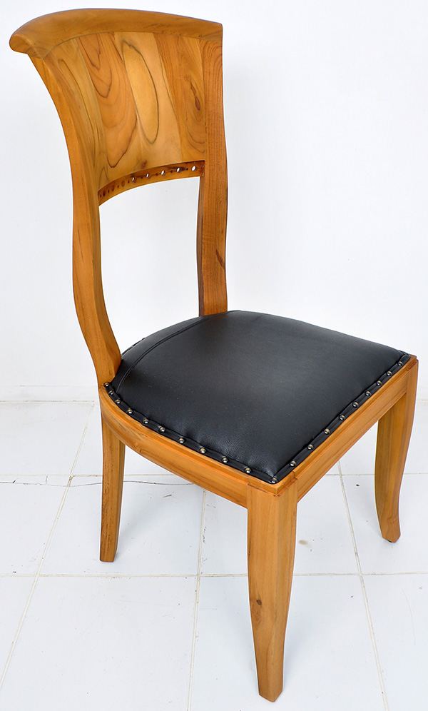 teak and leather chair