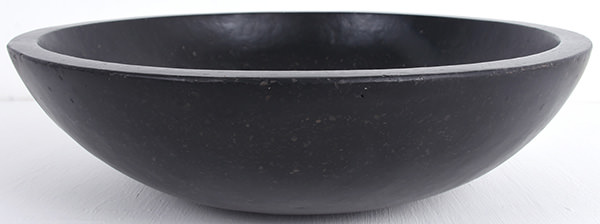 round black terrazzo wash basin