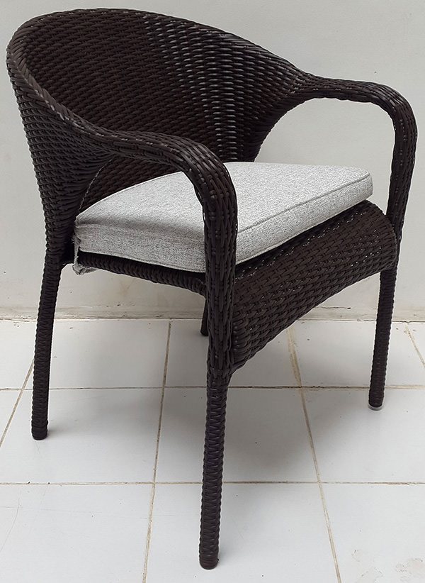 synthetic rattan armchair