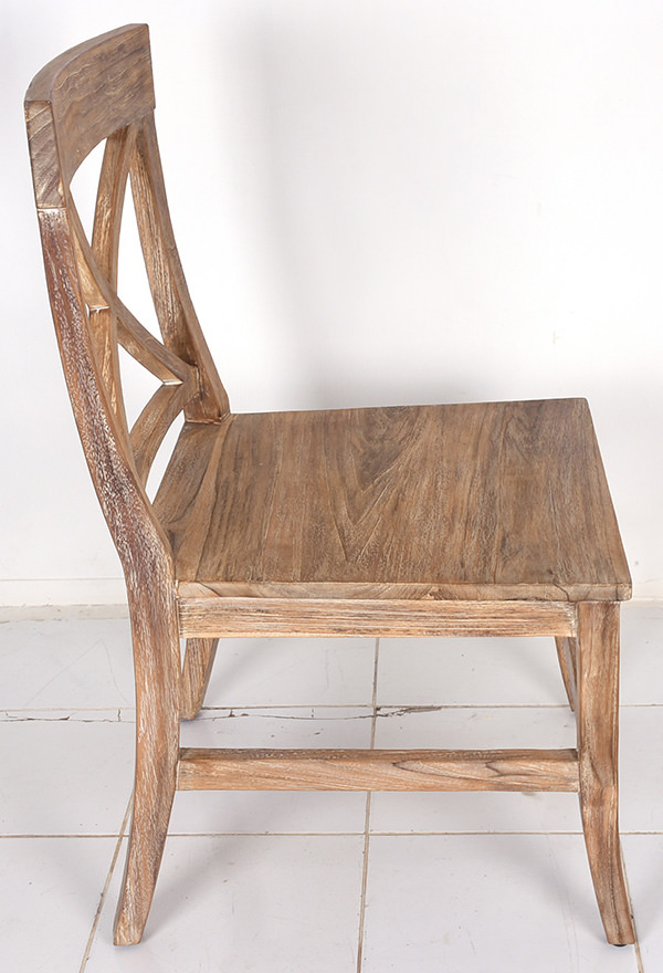 solid teak side chair