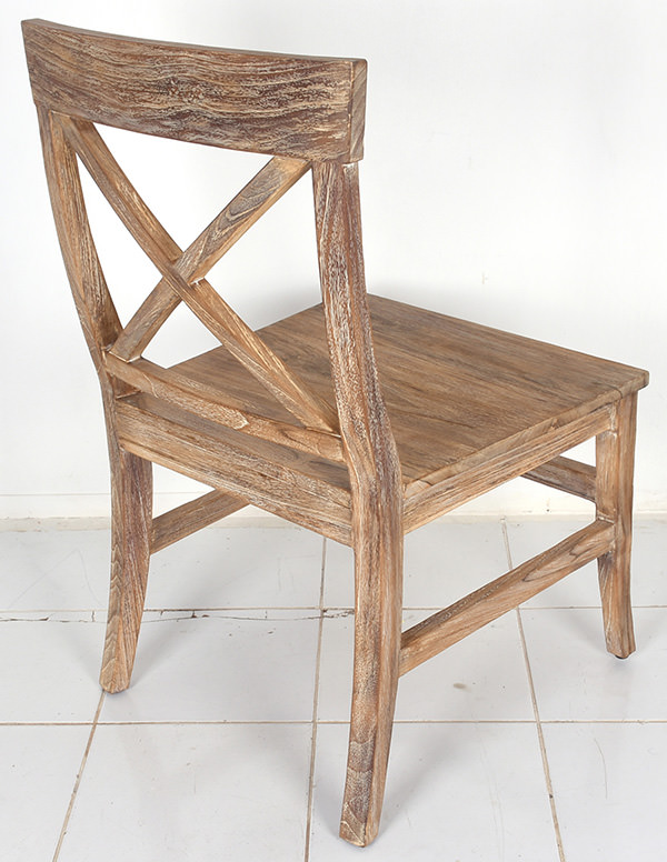solid teak indoor side chair