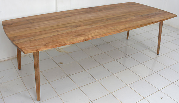 Scandinavian timber dining table