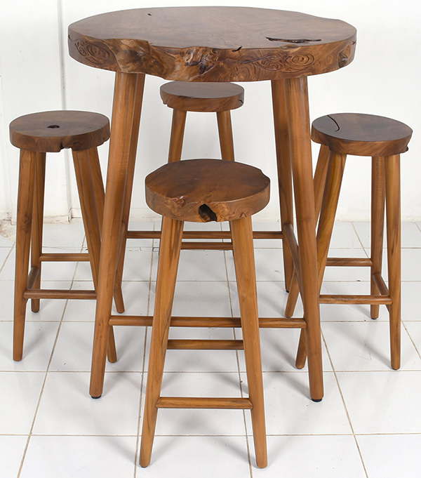 bar furniture set with bar stools and bar table