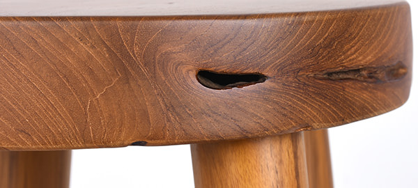 teak root wooden stool