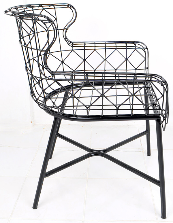 Iron wire Danish armchair