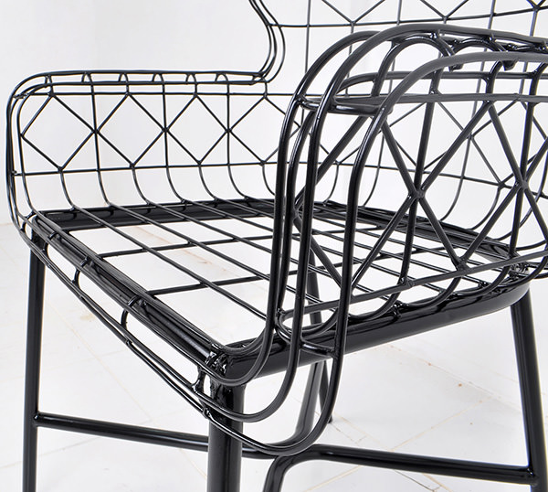 Wire black metal furniture