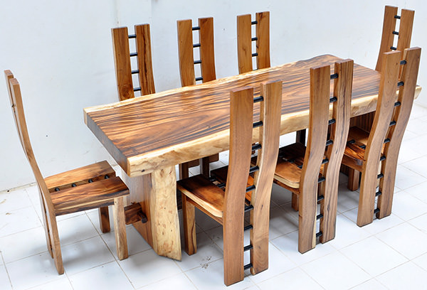 monkey pod dining set