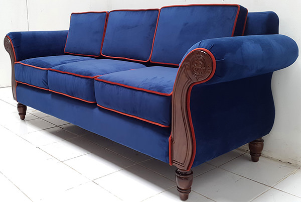 blue sofa