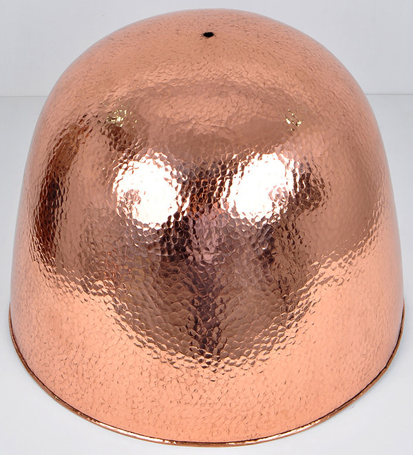 hand hammered copper lamp